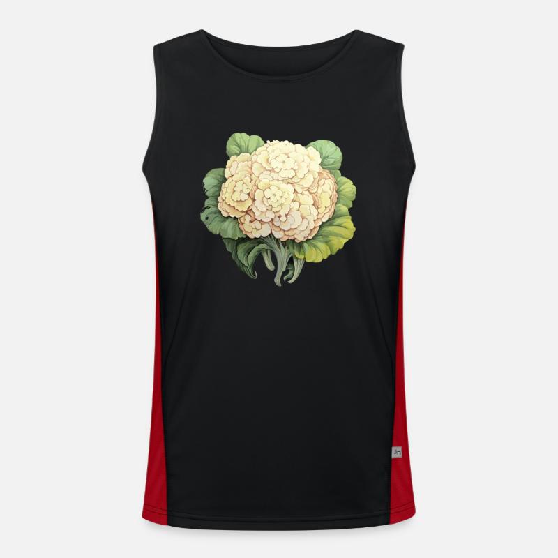 Légumes de chou-fleur Débardeur respirant contrasté Homme 