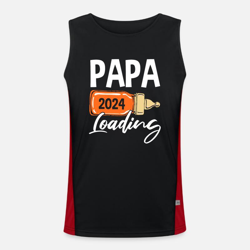 Werdender Papa 2024 Funktionelles Kontrast-Tank Top für Männer 