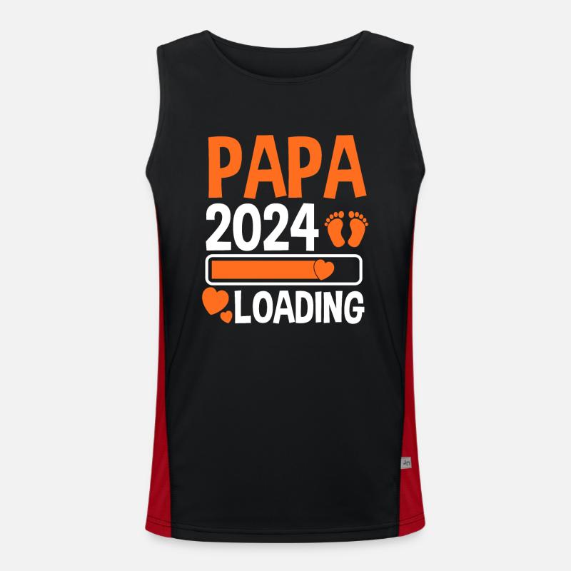 Werdender Papa 2025 Funktionelles Kontrast-Tank Top für Männer 