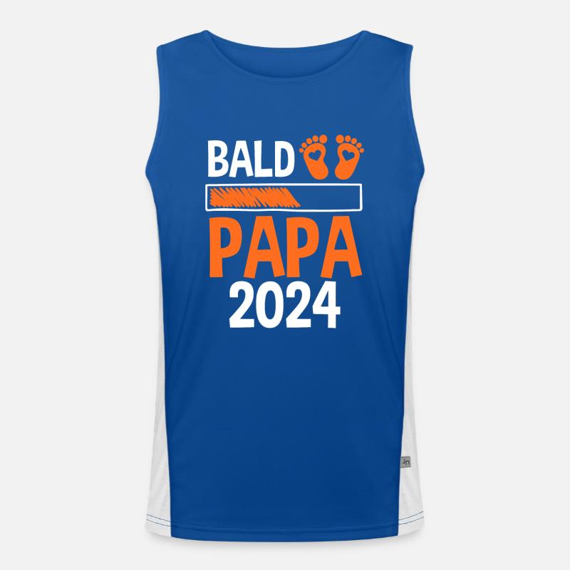 Werdender Papa 2029 Funktionelles Kontrast-Tank Top für Männer 