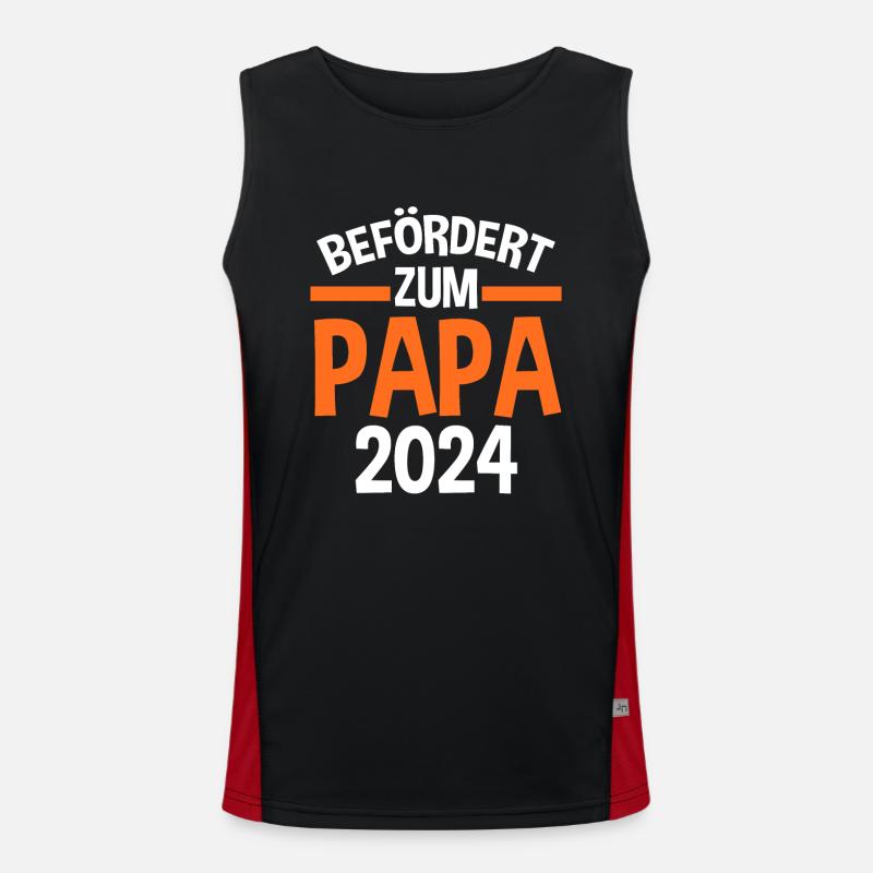 Werdender Papa 2030 Funktionelles Kontrast-Tank Top für Männer 