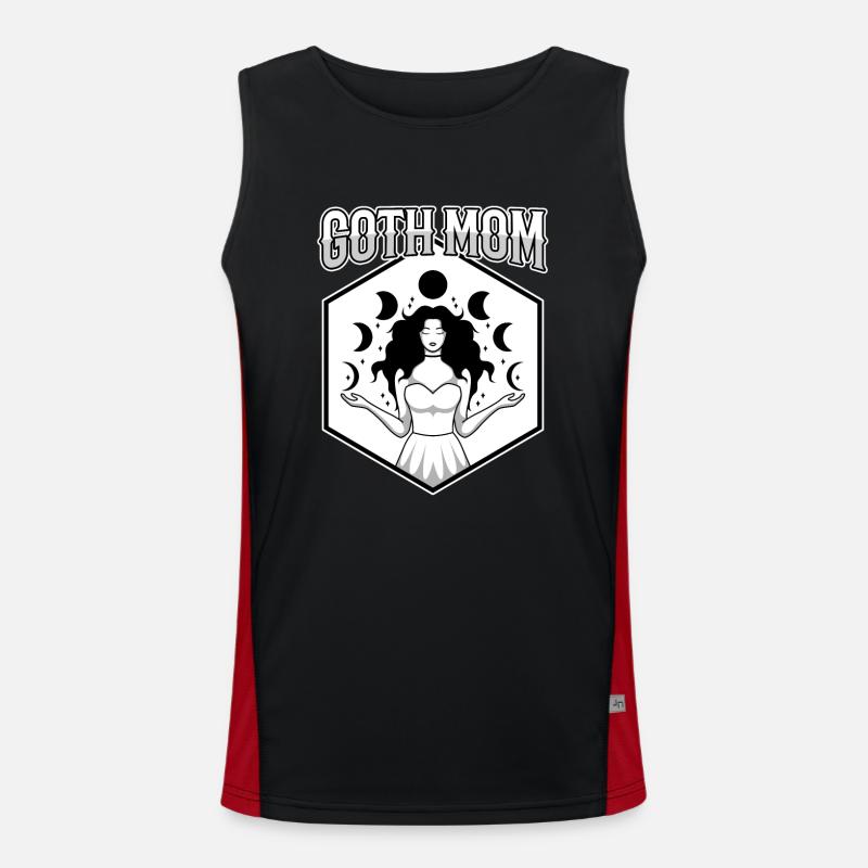 Goth Mom Funktionelles Kontrast-Tank Top für Männer 