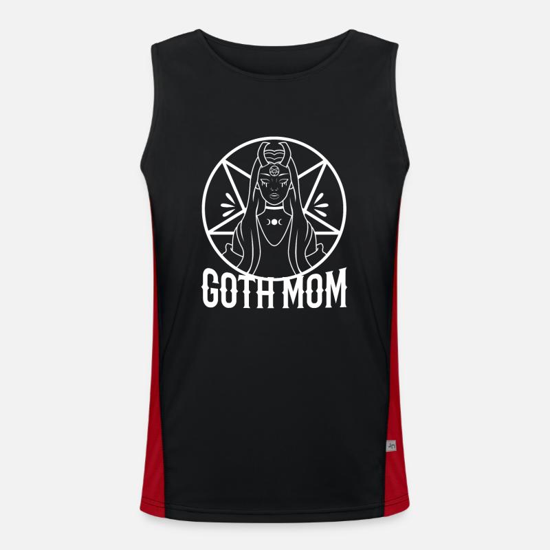 Goth Mom Funktionelles Kontrast-Tank Top für Männer 