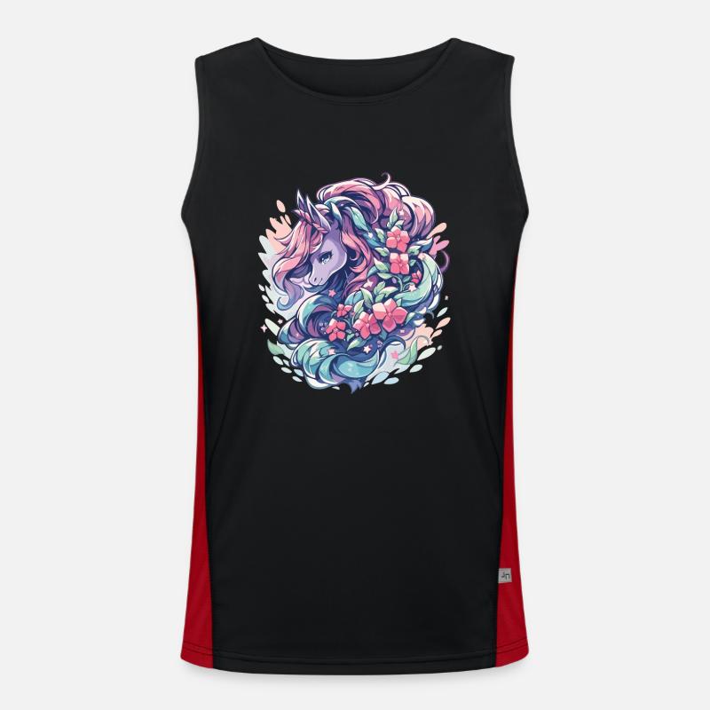 Einhorn Einhörner Einhorn party Unicorns Funktionelles Kontrast-Tank Top für Männer 