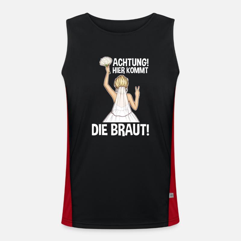 Braut Junggesellinnenabschied Junggesellenabschied Funktionelles Kontrast-Tank Top für Männer 