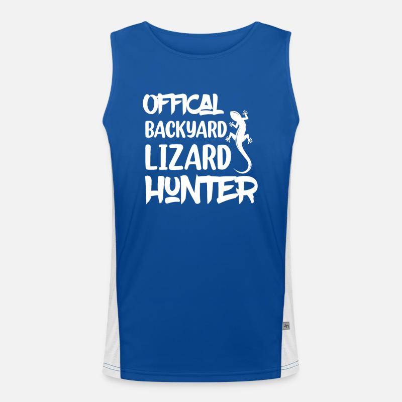 Offical Backyard Lizard Hunter Lizard Lover Reptil Funktionelles Kontrast-Tank Top für Männer 