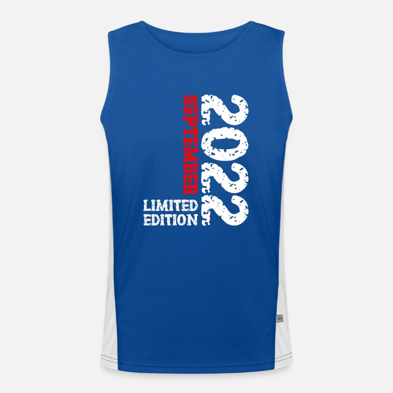 2022 September Limited Edition 1. Geburtstag Deko Funktionelles Kontrast-Tank Top für Männer 