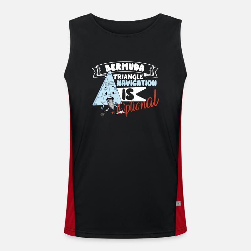 Mysterious enforced disappearances in the Bermuda Triangle Men's Functional Contrast Tank Top 
