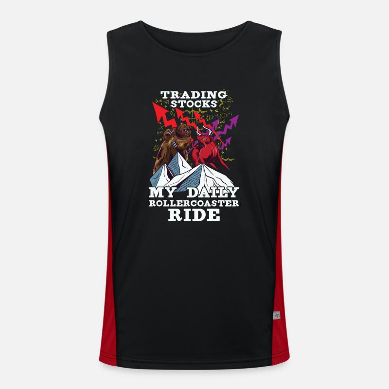 Stock Exchange Traders, Forex Traders, Investor Trading Men's Functional Contrast Tank Top 