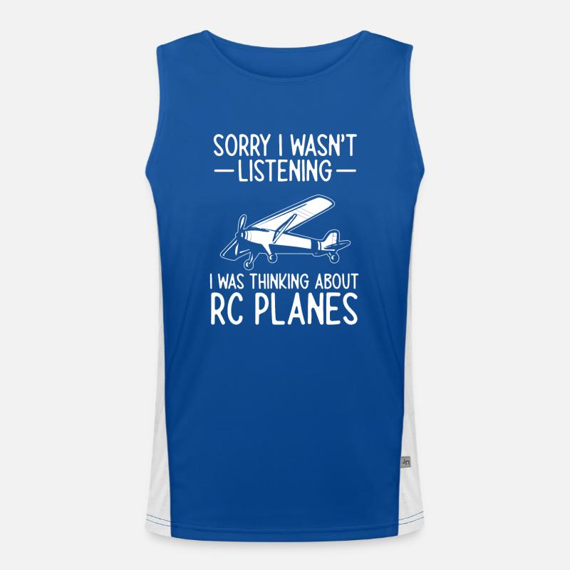 Remote Controlled Airplane Model Airplane Men's Functional Contrast Tank Top 