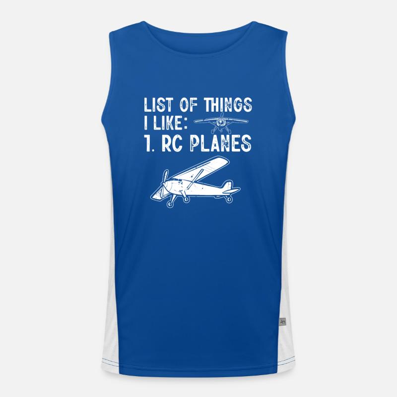 Remote Controlled Airplane Model Airplane Men's Functional Contrast Tank Top 
