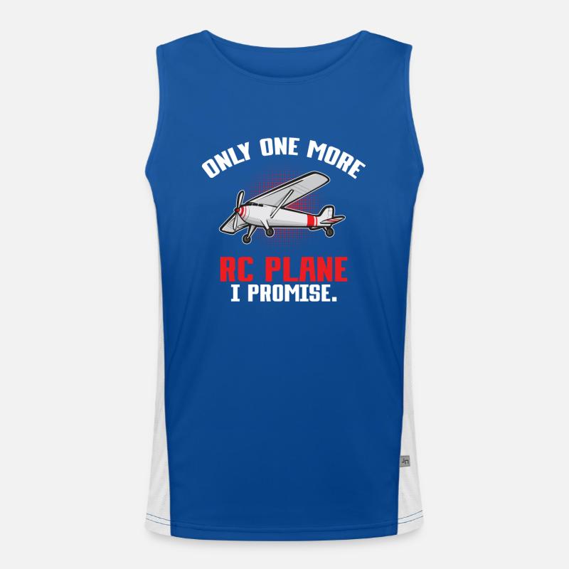 Remote Controlled Airplane Model Airplane Men's Functional Contrast Tank Top 