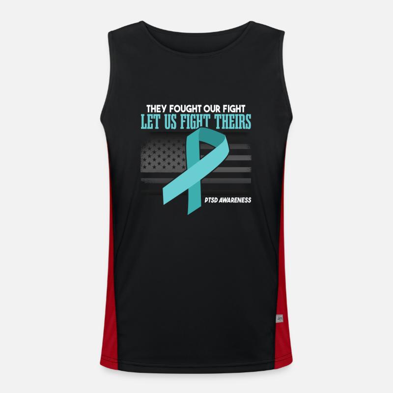 PTBS-Bewusstsein Funktionelles Kontrast-Tank Top für Männer 