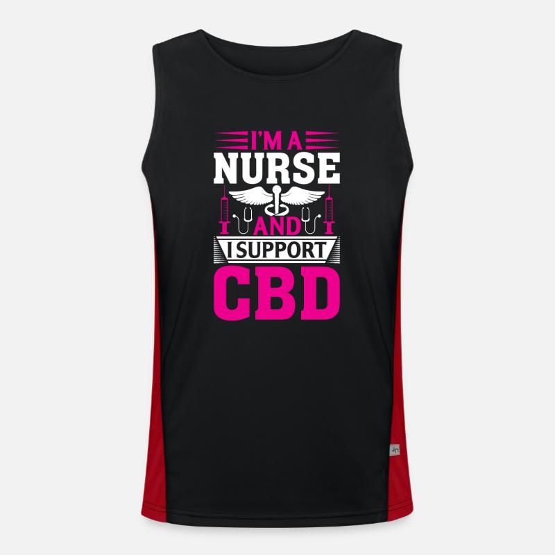 Ich Bin Krankenschwester Und Ich Unterstütze Cbd Funktionelles Kontrast-Tank Top für Männer 
