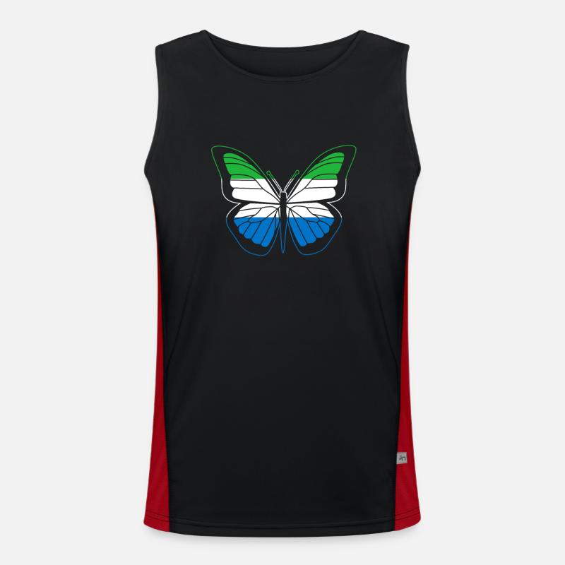 Sierra Leone Funktionelles Kontrast-Tank Top für Männer 