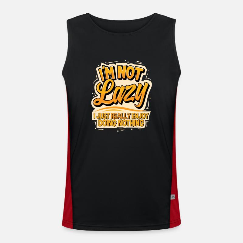 I'm not lazy I just really enjoy doing nothing Funktionelles Kontrast-Tank Top für Männer 