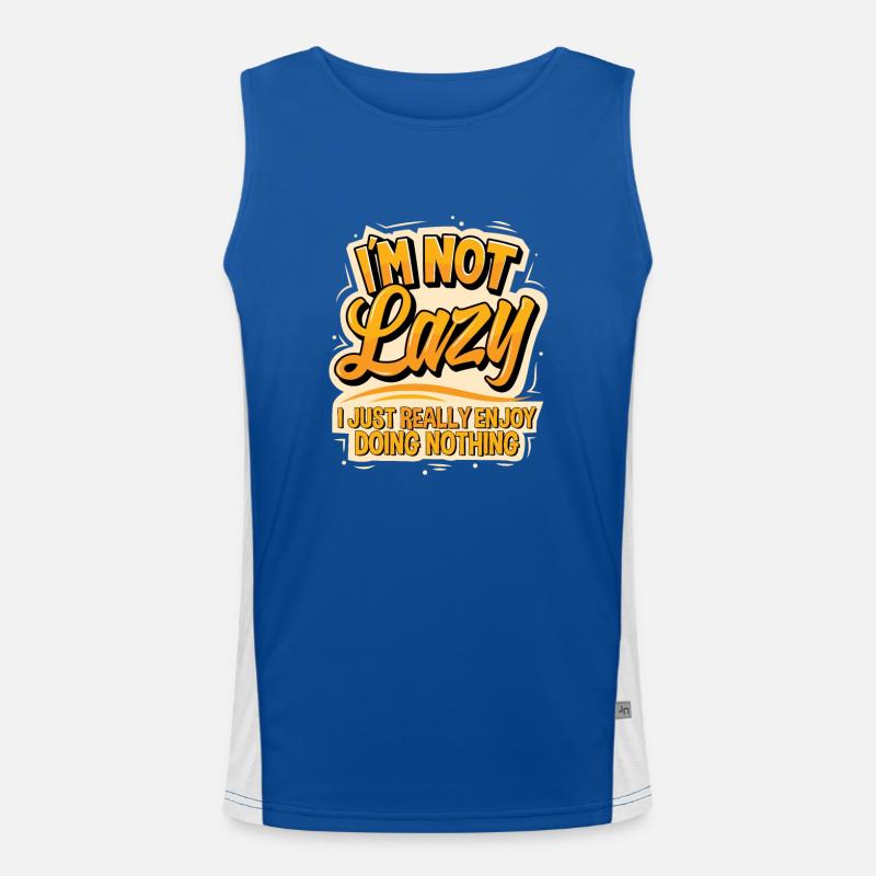 I'm not lazy I just really enjoy doing nothing Funktionelles Kontrast-Tank Top für Männer 