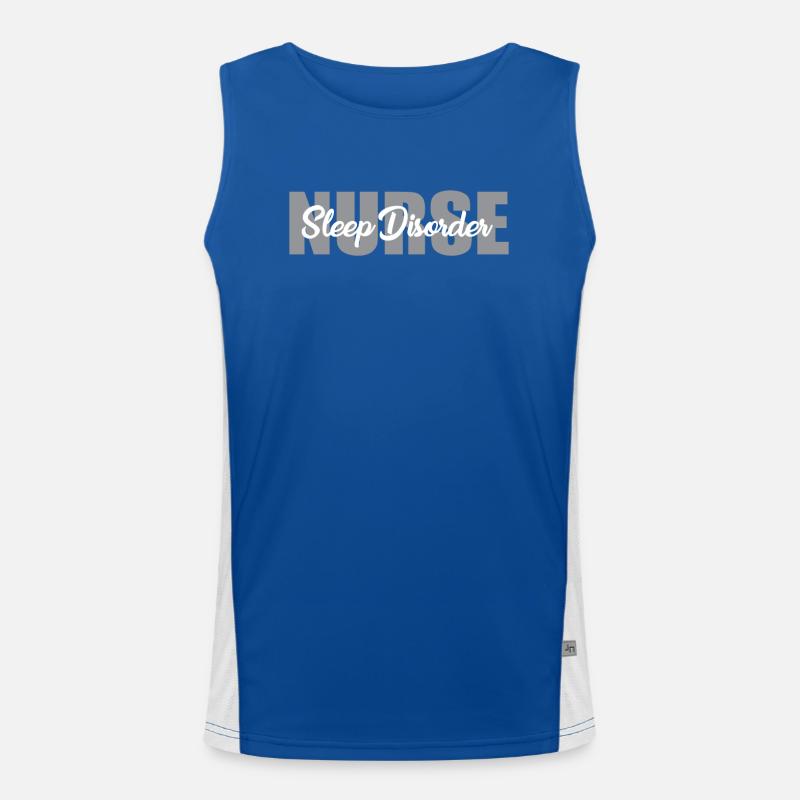 Sleep Disorder Nurse Sleep Lab Men's Functional Contrast Tank Top 