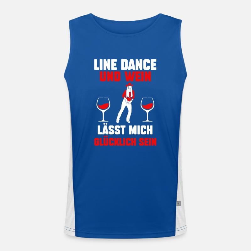 Line Dance Tänzer Funktionelles Kontrast-Tank Top für Männer 