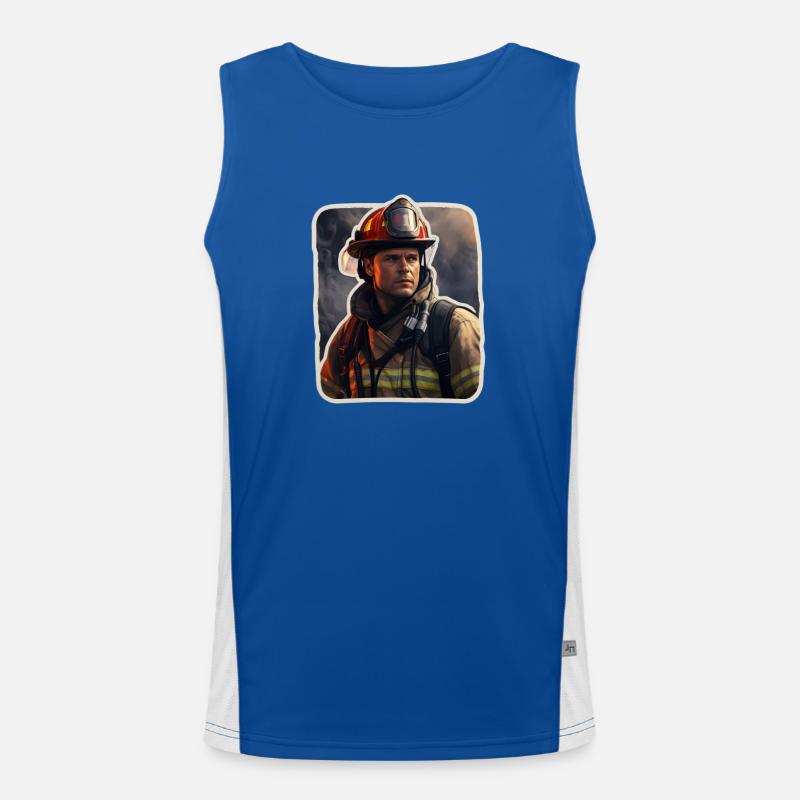 Fireman Men's Functional Contrast Tank Top 