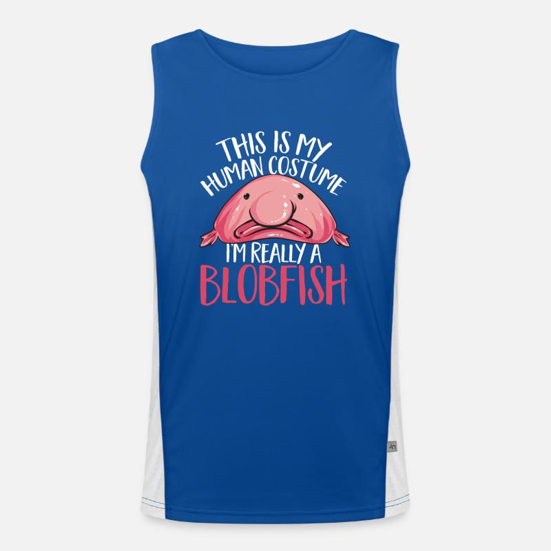 Blob fish Men's Functional Contrast Tank Top 
