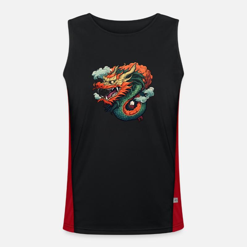 Dragon chinois Débardeur respirant contrasté Homme 