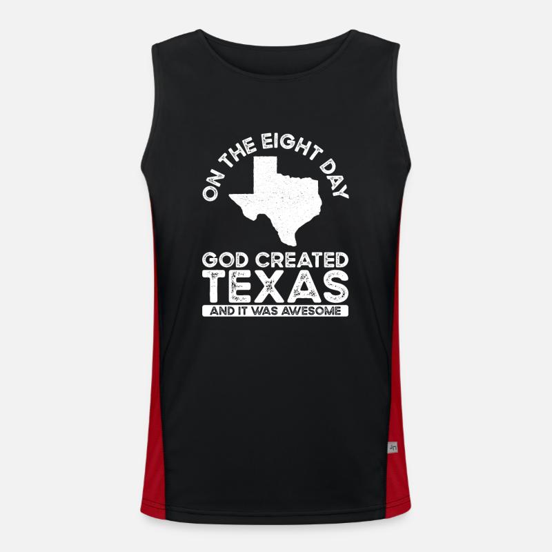 Dieu a créé le Texas Débardeur respirant contrasté Homme 