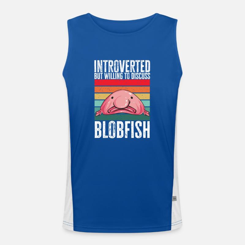 Blobfisch Funktionelles Kontrast-Tank Top für Männer 