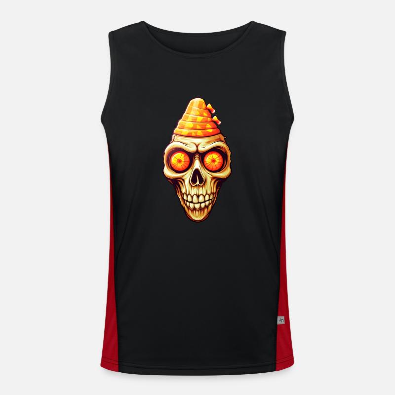 Candy Corn Skull Débardeur respirant contrasté Homme 