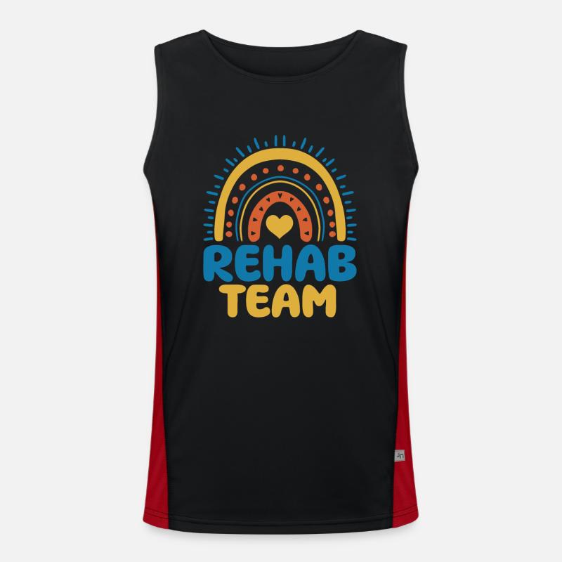 Mignon équipe de réadaptation boho rainbow apparel Débardeur respirant contrasté Homme 