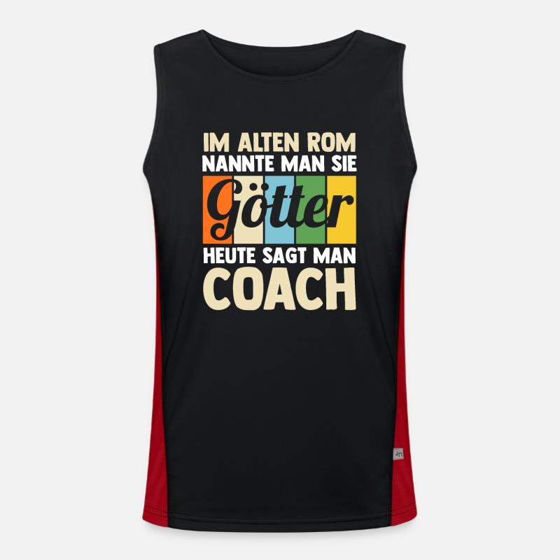 Mannschaft Trainer Und Coach Funktionelles Kontrast-Tank Top für Männer 