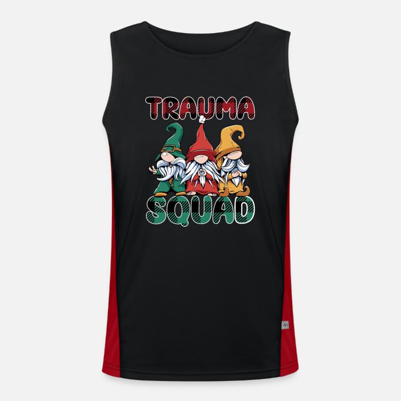 Trauma Squad Gnomes Notfallkrankenpflege Funktionelles Kontrast-Tank Top für Männer 