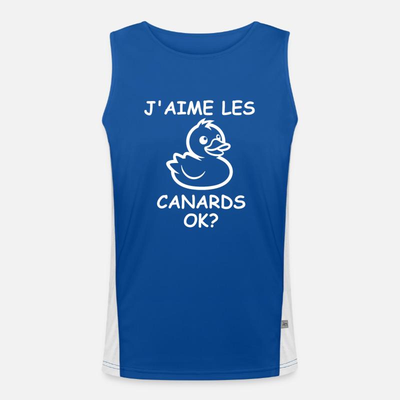 J'aime les canards Débardeur respirant contrasté Homme 