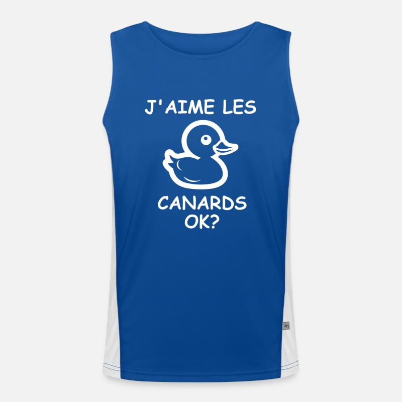 J'aime les canards Débardeur respirant contrasté Homme 