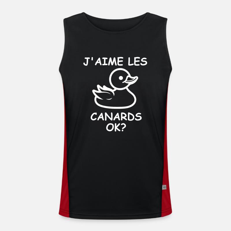 J'aime les canards Débardeur respirant contrasté Homme 