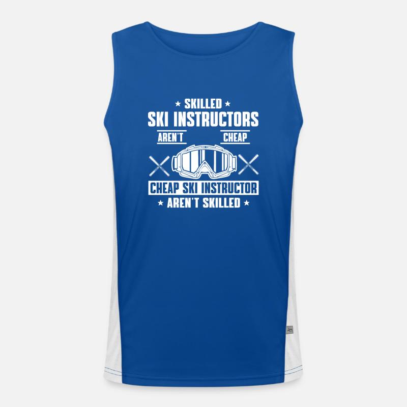 Funny ski instructor saying Men's Functional Contrast Tank Top 