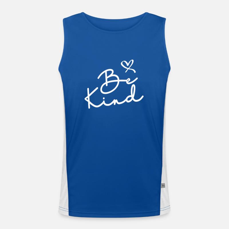 Be Kind - Inspirational Men's Functional Contrast Tank Top 