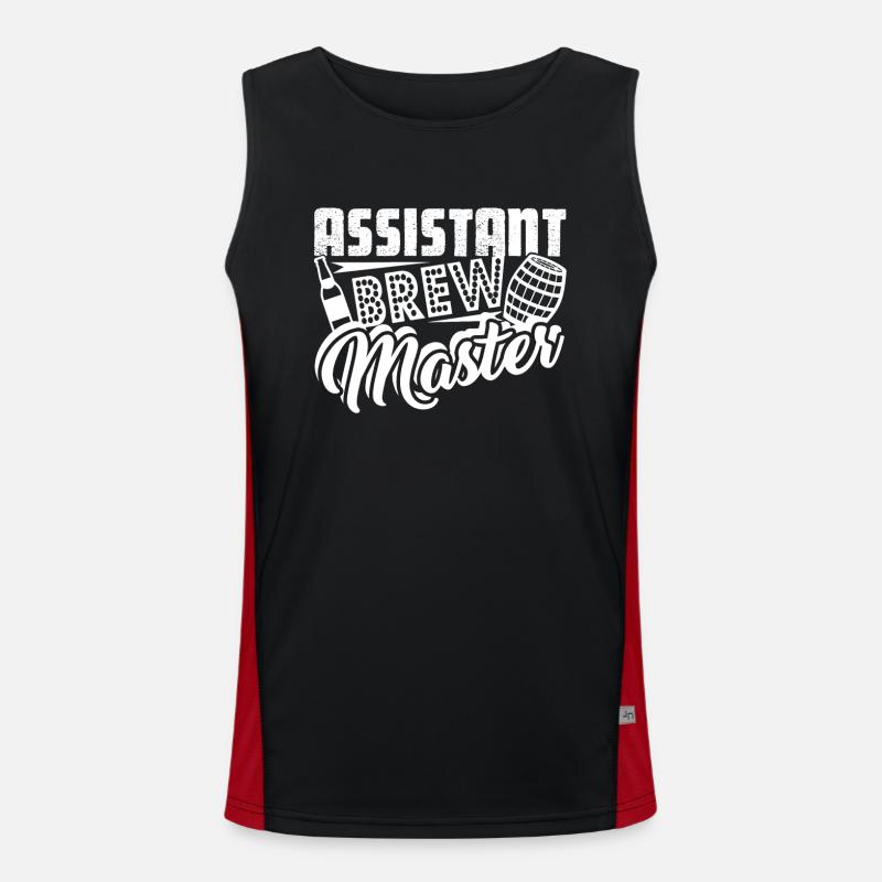 Beer Brewing Beer Brewing Assistant Brew Master Men's Functional Contrast Tank Top 