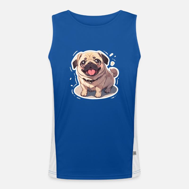 Mops Mops Hund Mops Geschenke Mops Liebhaber Funktionelles Kontrast-Tank Top für Männer