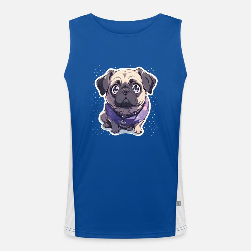 Mops Mops Hund Mops Geschenke Mops Liebhaber Funktionelles Kontrast-Tank Top für Männer 