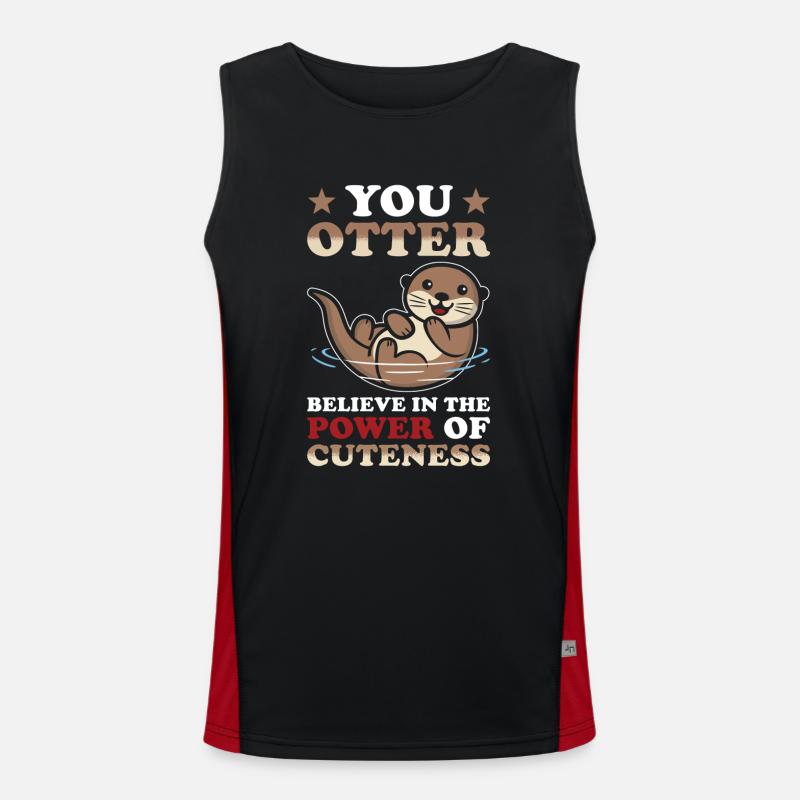 Otter Cute Men's Functional Contrast Tank Top 