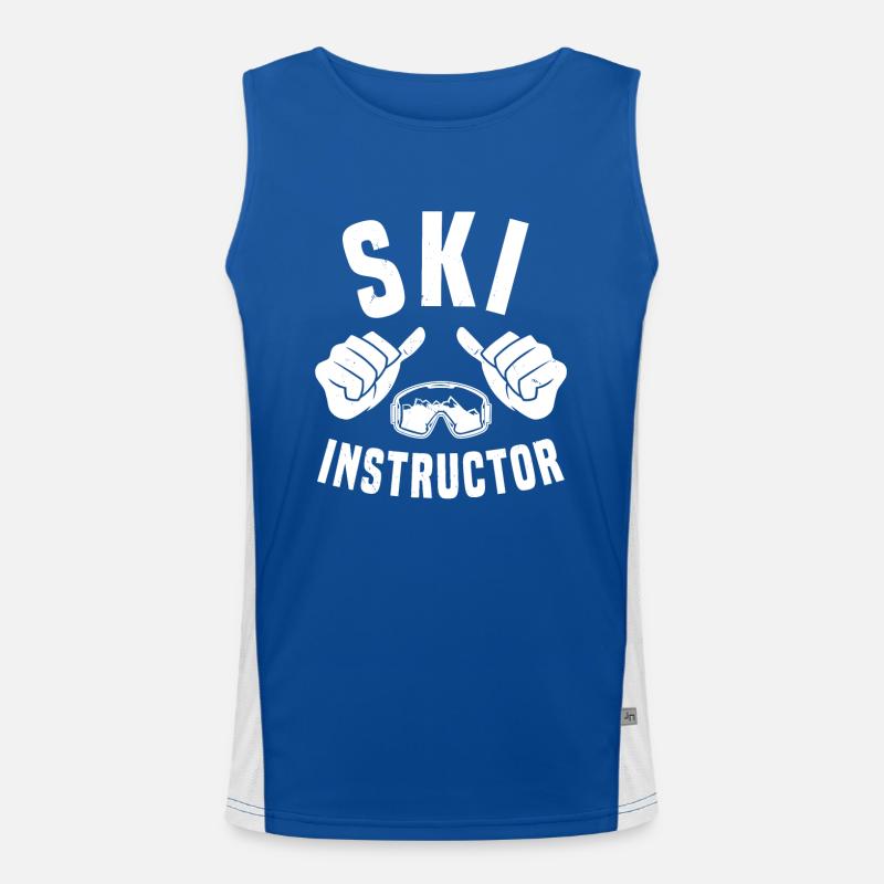 Ski instructor ski briller ski lessons Men's Functional Contrast Tank Top 