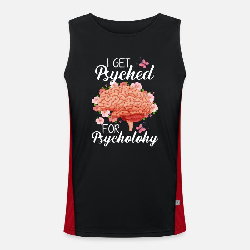 I Get Psyched For Psychology Men's Functional Contrast Tank Top 