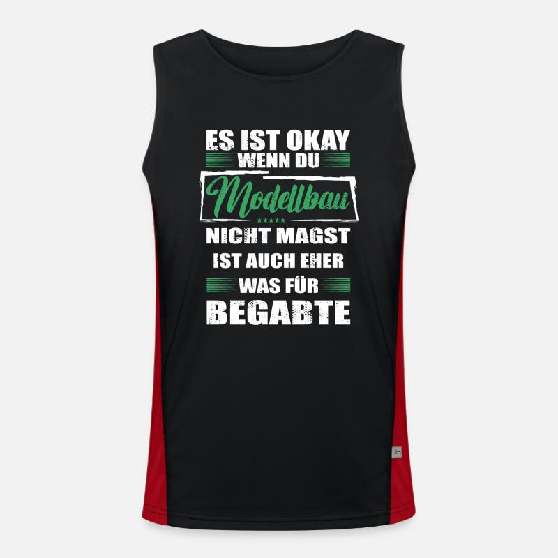 Spruch modellbau Mann & Frau & Kinder Funktionelles Kontrast-Tank Top für Männer 
