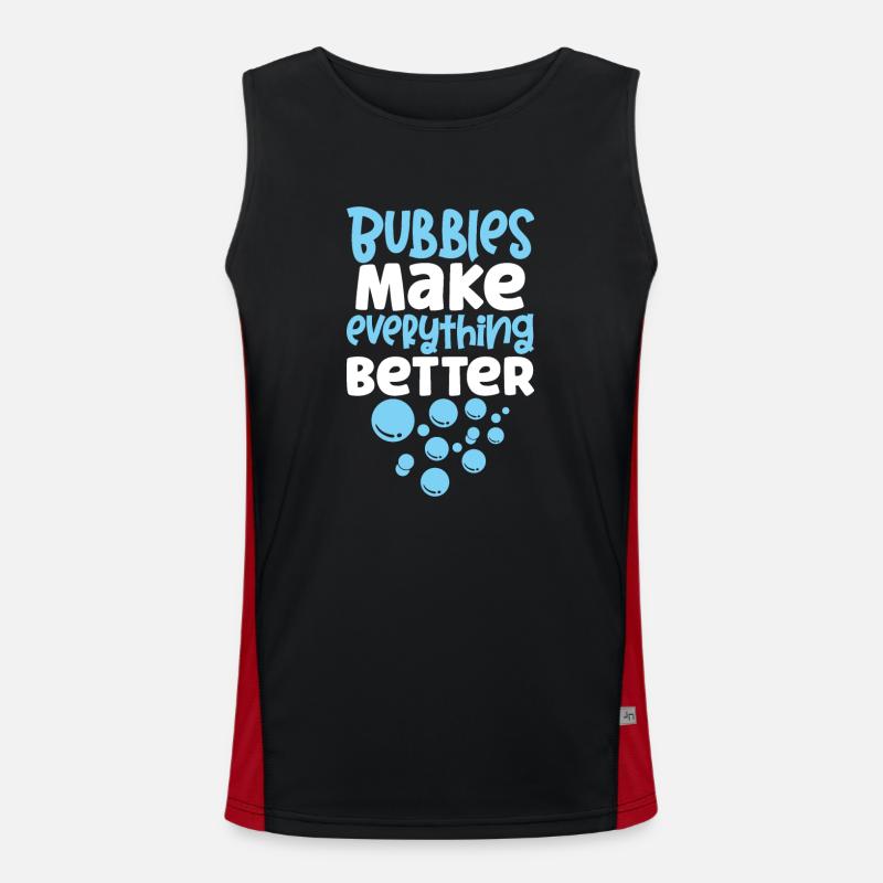 Soap Making Soap Boiler Soap Bubble Bubble Men's Functional Contrast Tank Top 