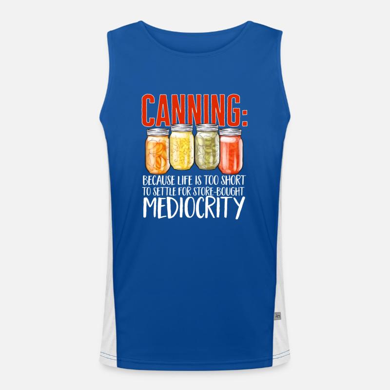 Einmachen Einkochen Lebensmitteln Konservieren Funktionelles Kontrast-Tank Top für Männer 