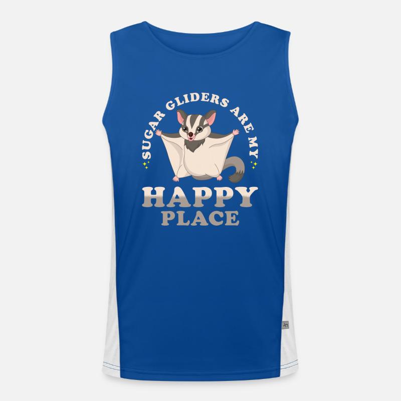 Sugar Glider Spruch Funktionelles Kontrast-Tank Top für Männer 