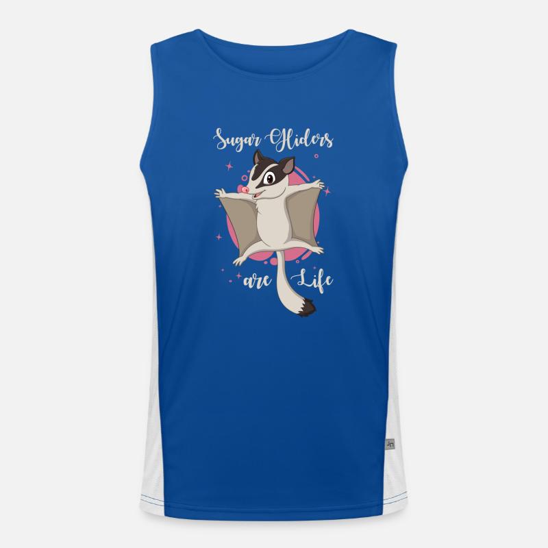 Sugar Glider Spruch Funktionelles Kontrast-Tank Top für Männer 