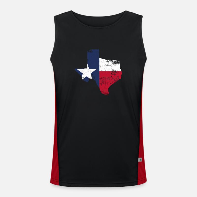 J’aime l’état du Texas Débardeur respirant contrasté Homme 