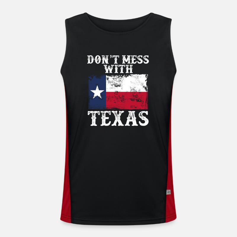Ne plaisantez pas avec le Texas Débardeur respirant contrasté Homme 